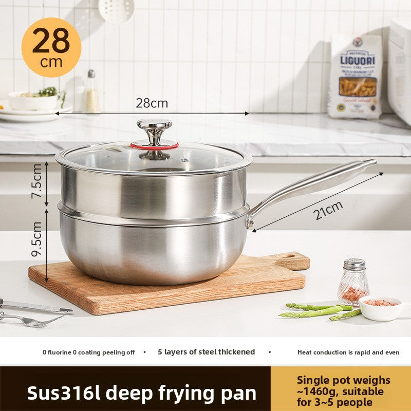 Stainless steel wok