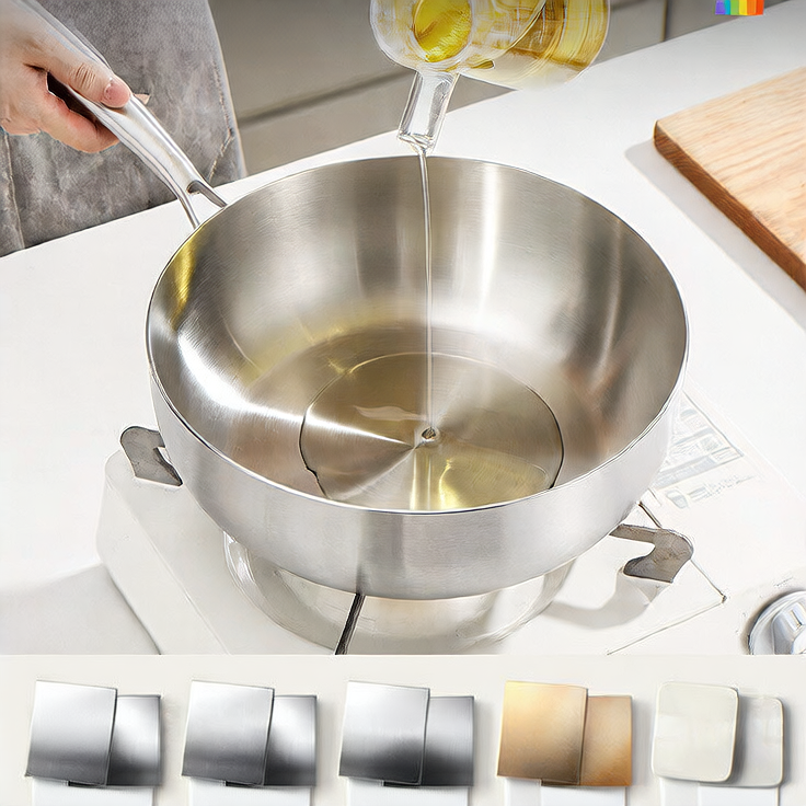 Stainless steel wok