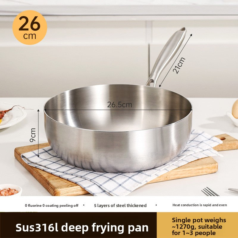 Stainless steel wok