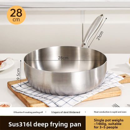Stainless steel wok
