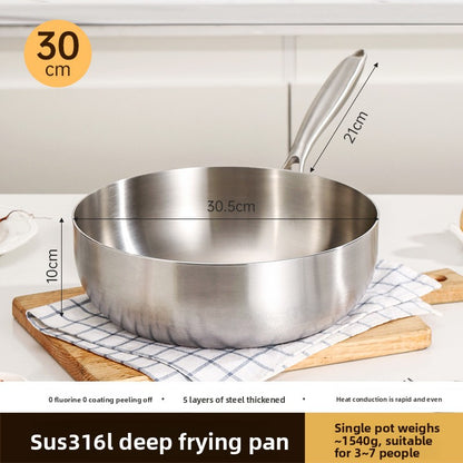 Stainless steel wok