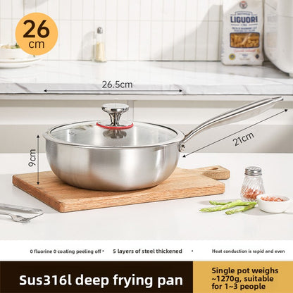 Stainless steel wok