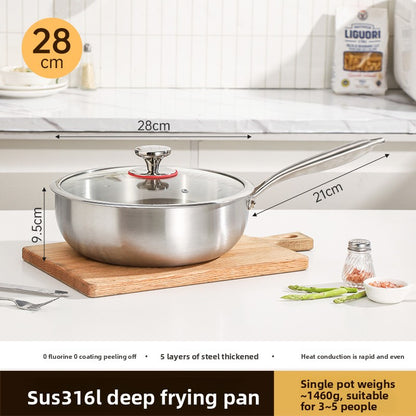 Stainless steel wok