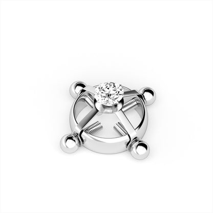 Stainless Steel Zircon Non-Perforated Body Piercing Jewelry