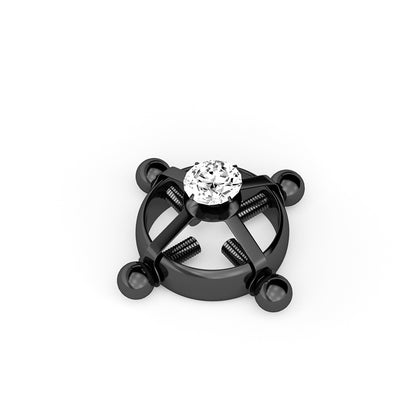 Stainless Steel Zircon Non-Perforated Body Piercing Jewelry