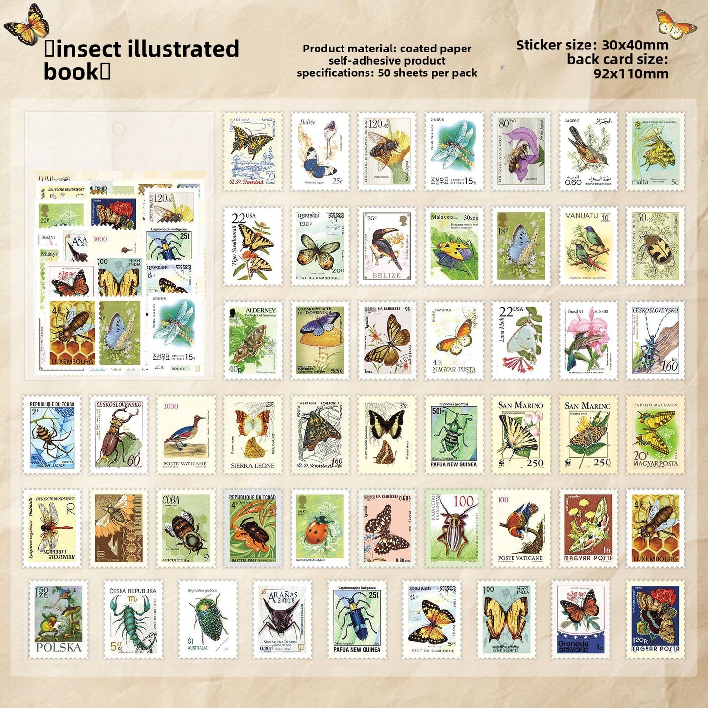 Stamp journal stickers