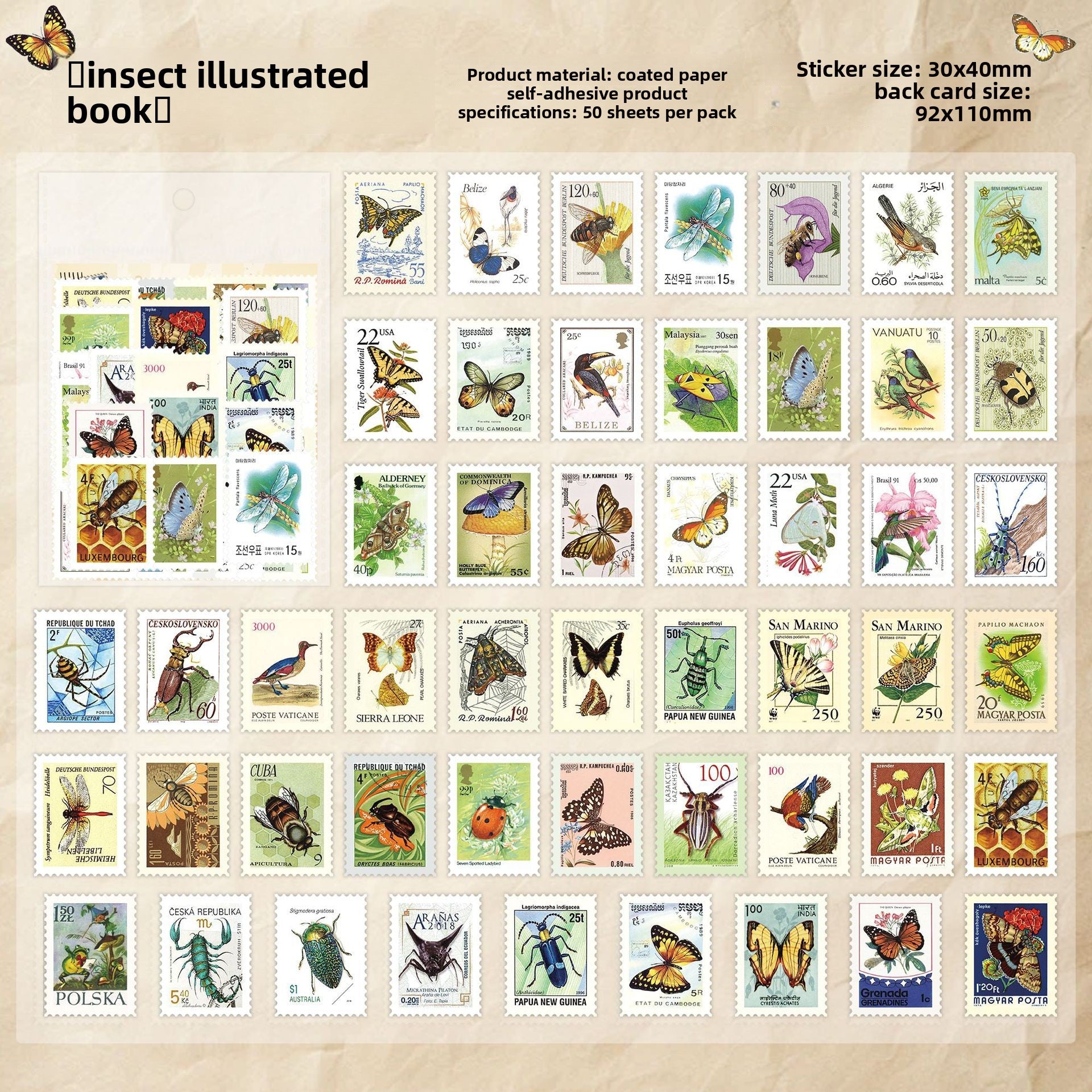Stamp journal stickers