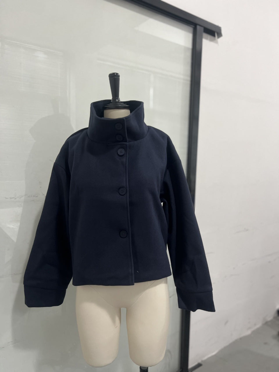 Stand Collar Button Jacket