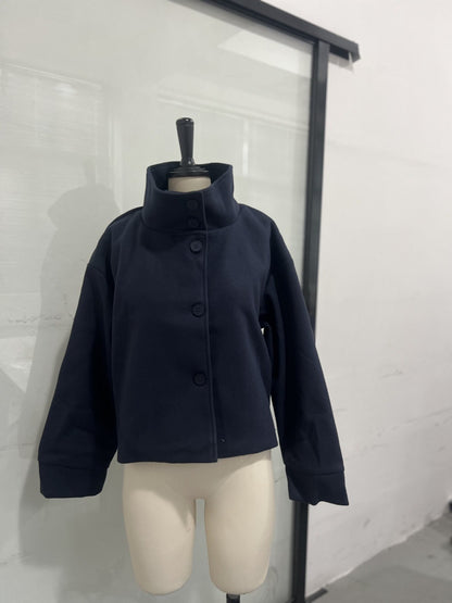 Stand Collar Button Jacket