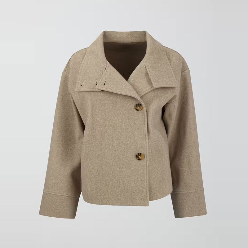 Stand Collar Button Jacket