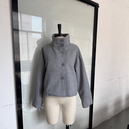 Stand Collar Button Jacket