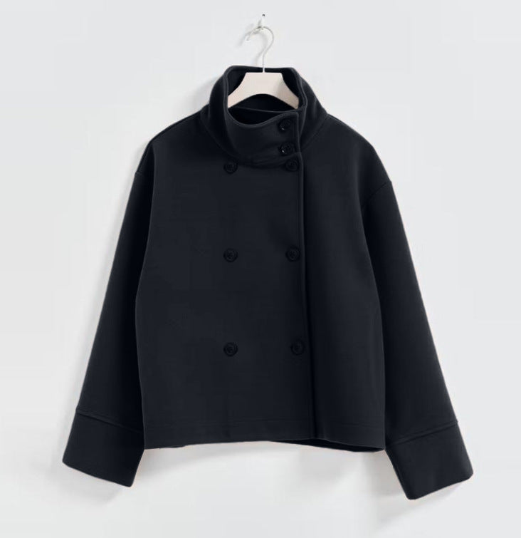 Stand Collar Button Jacket