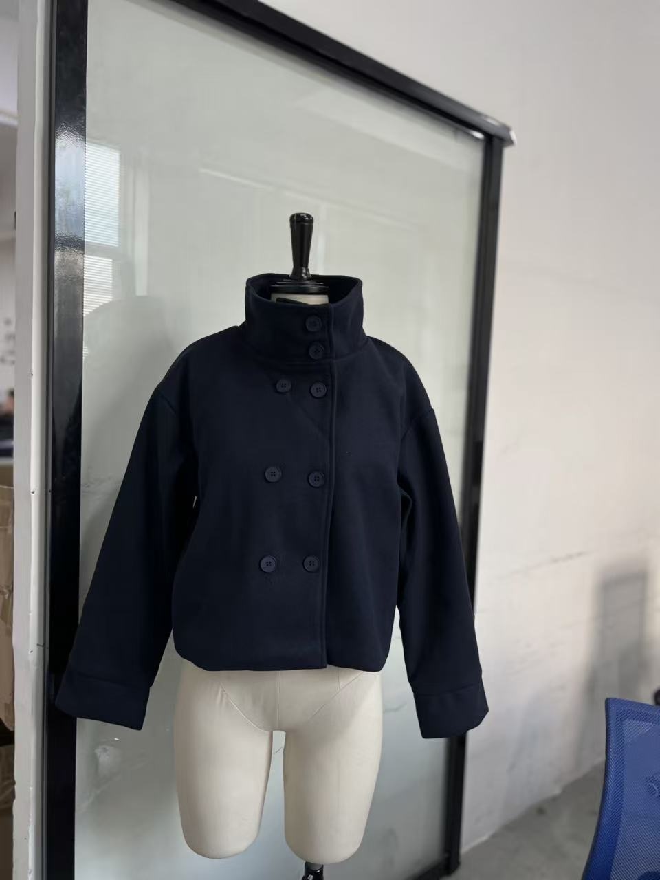 Stand Collar Button Jacket