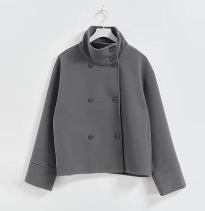 Stand Collar Button Jacket