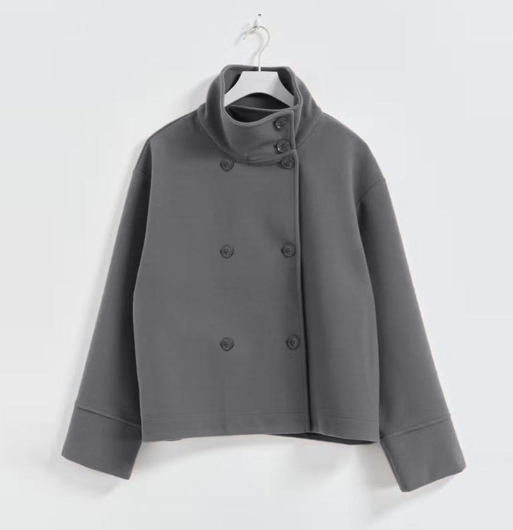 Stand Collar Button Jacket
