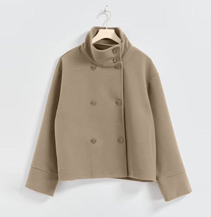 Stand Collar Button Jacket