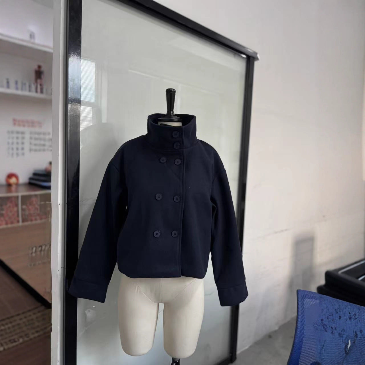 Stand Collar Button Jacket