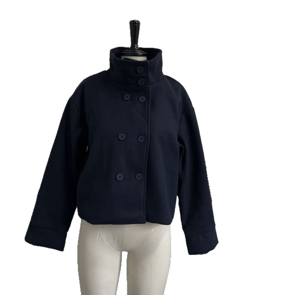 Stand Collar Button Jacket