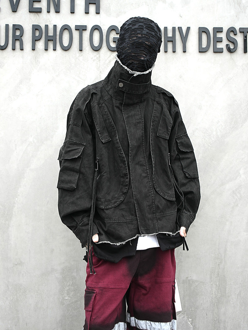 Stand Collar Hooded Jacket