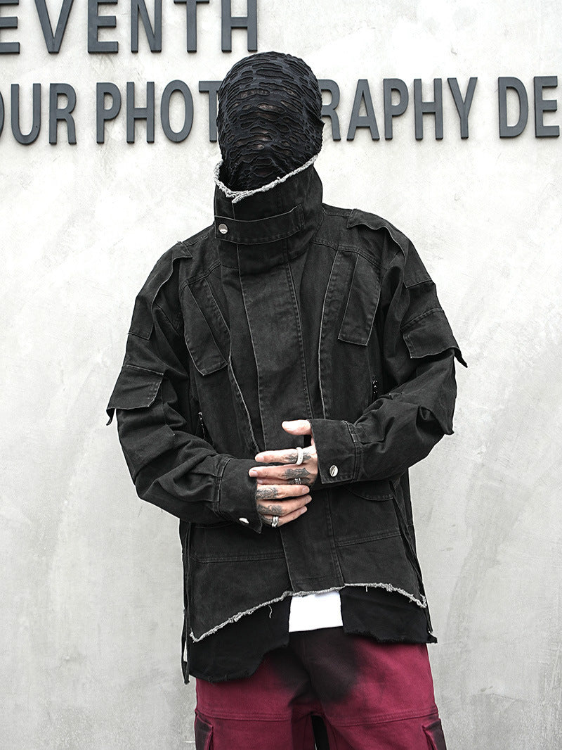 Stand Collar Hooded Jacket