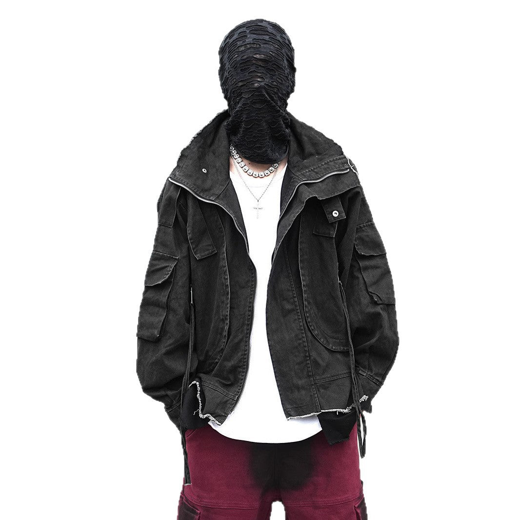 Stand Collar Hooded Jacket