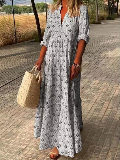 Stand Collar Large Size Fashion Loose Dress
