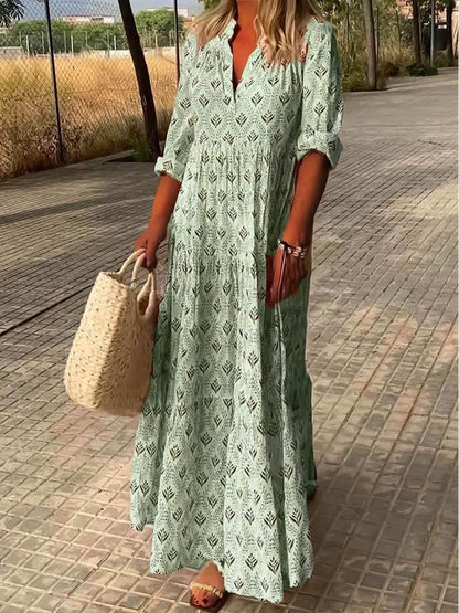 Stand Collar Large Size Fashion Loose Dress