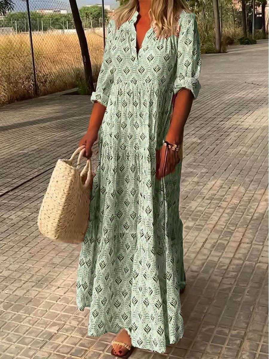 Stand Collar Large Size Fashion Loose Dress