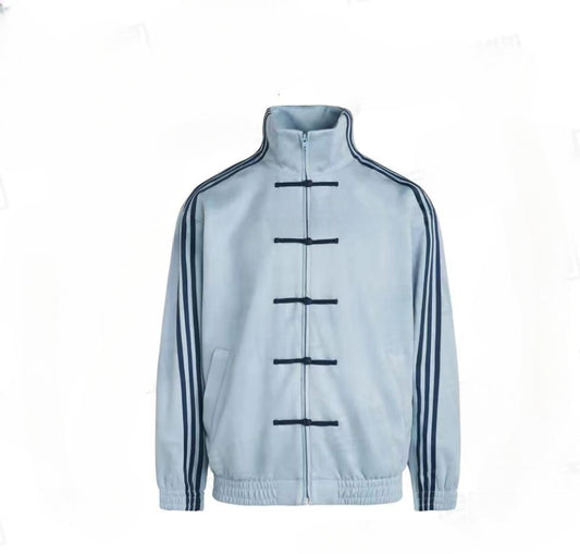 Stand Collar Suede Jacket