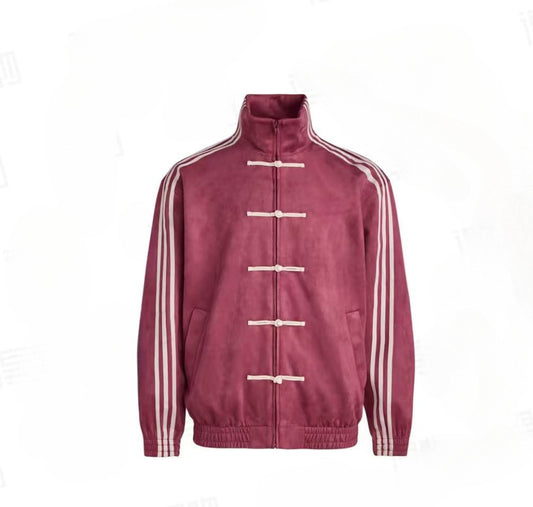 Stand Collar Suede Jacket