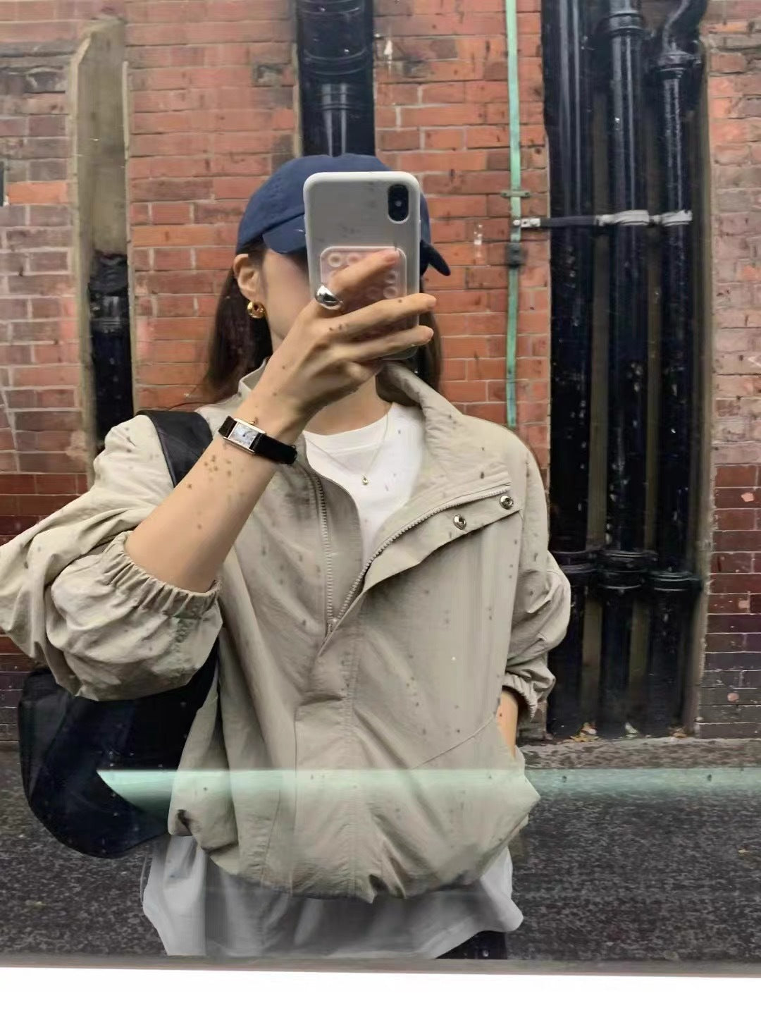 Stand Collar Zipper Windbreaker Jacket