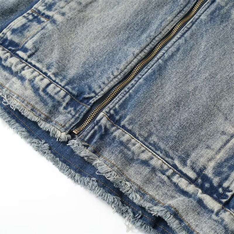 Stand-up Collar Denim Jacket