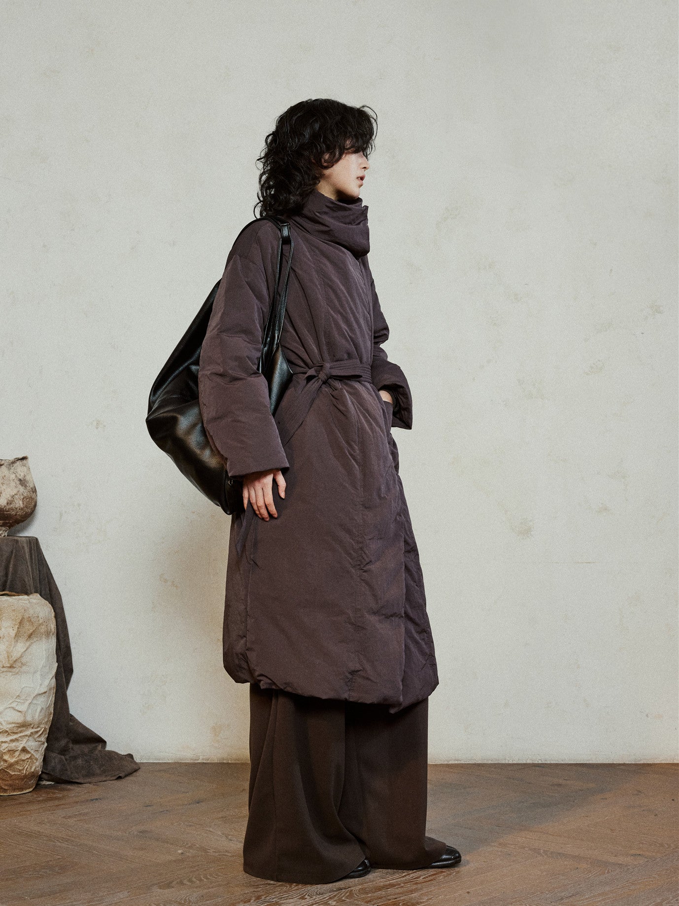 Stand-up collar down jacket