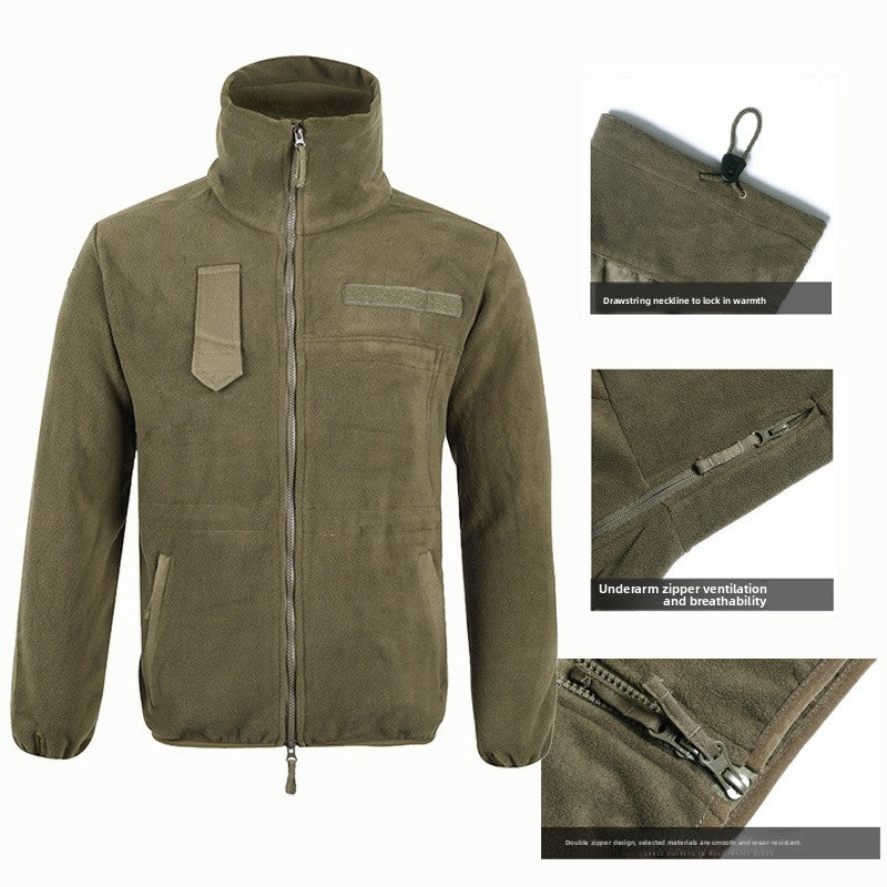 Stand-up collar fleece jacket