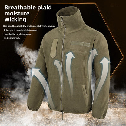 Stand-up collar fleece jacket