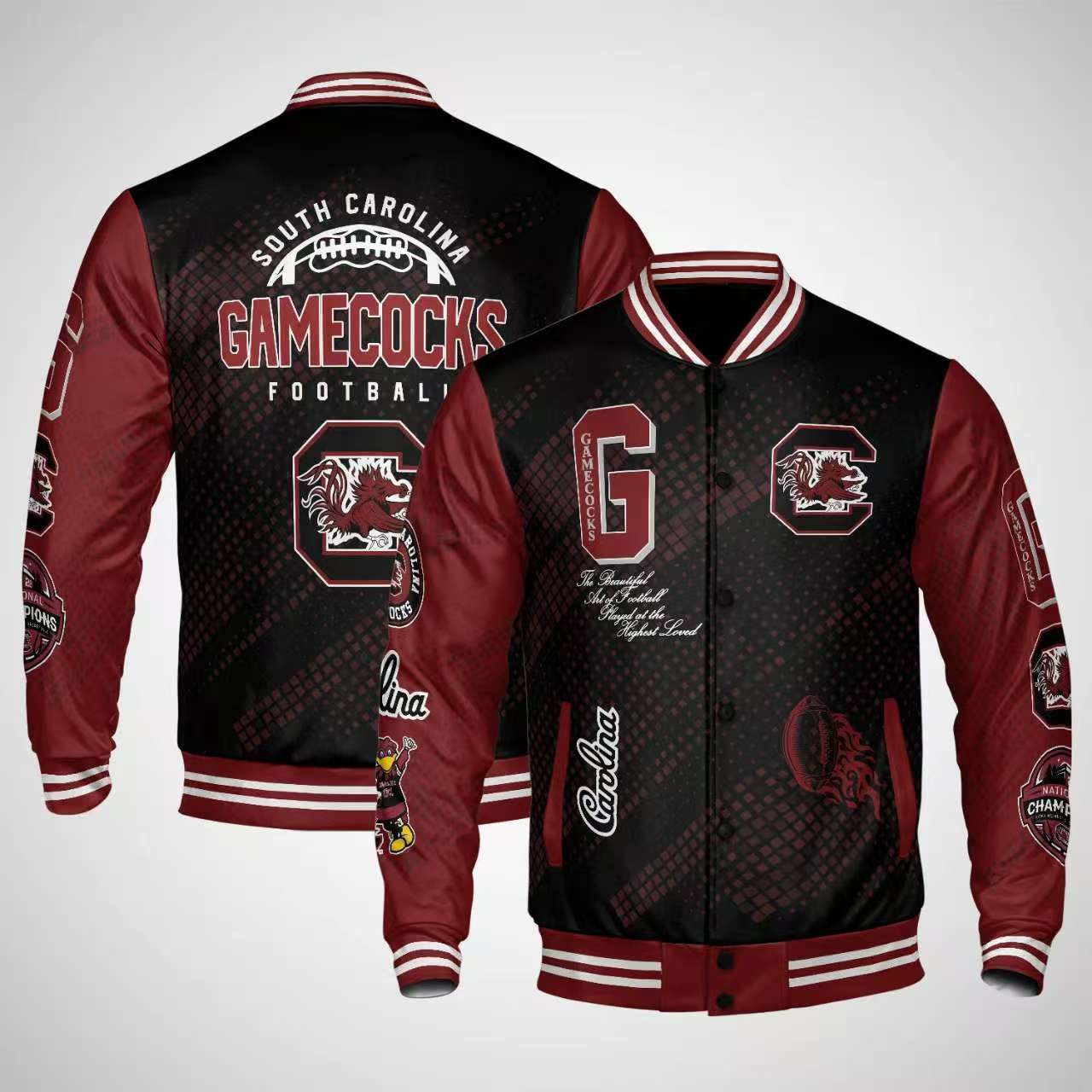 Standing collar baseball jacket