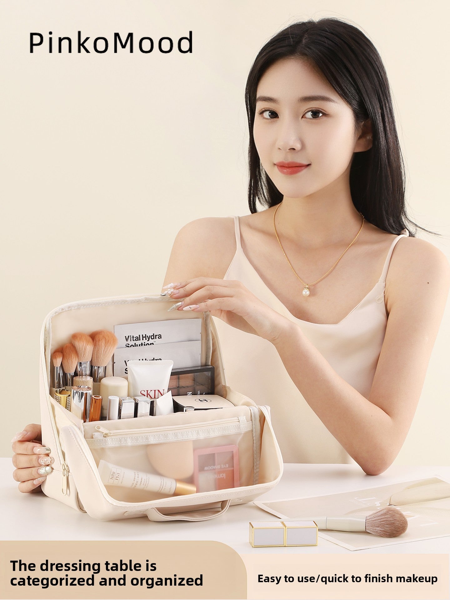 Standing Makeup Bag