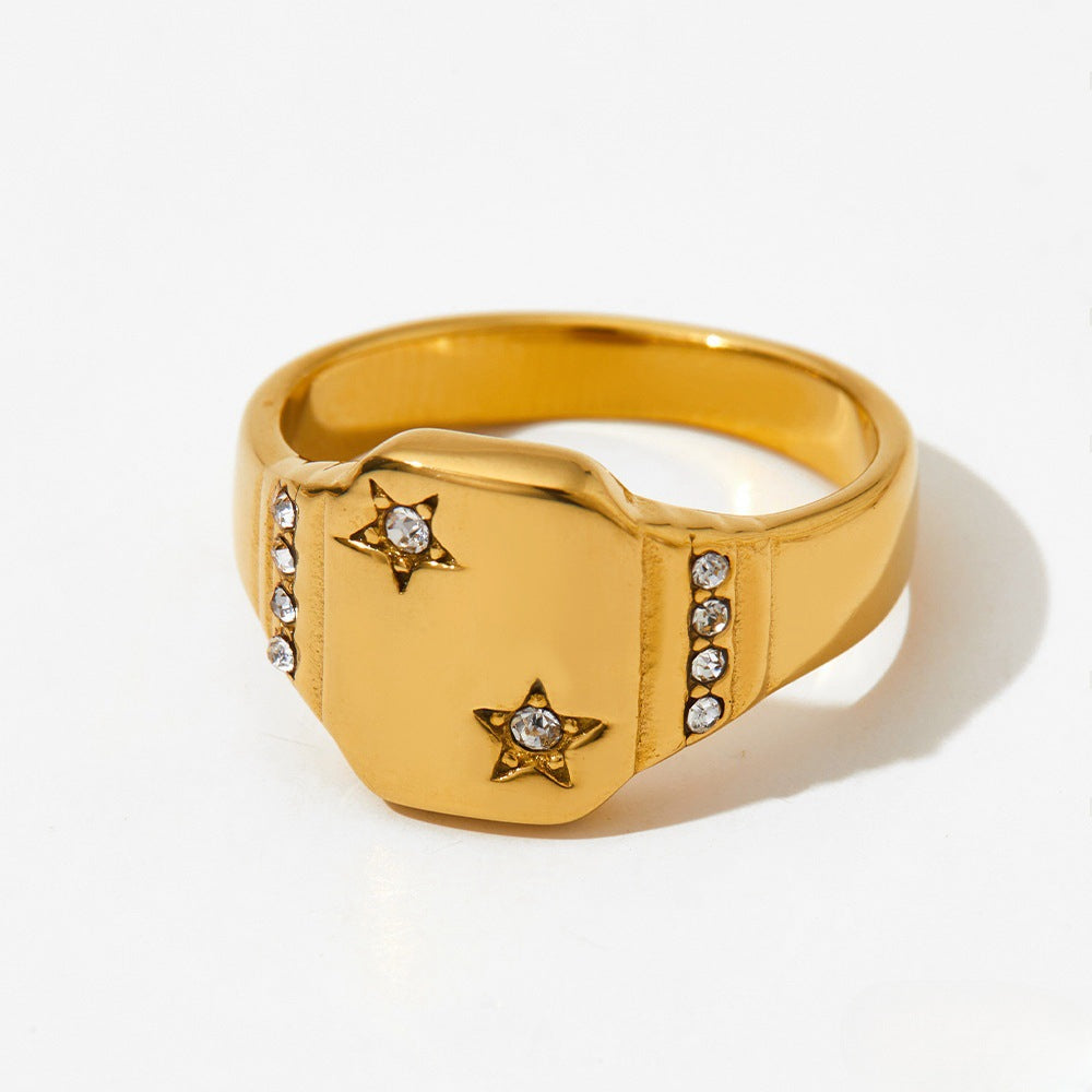 Star and Moon Ring