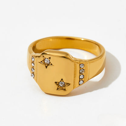 Star and Moon Ring