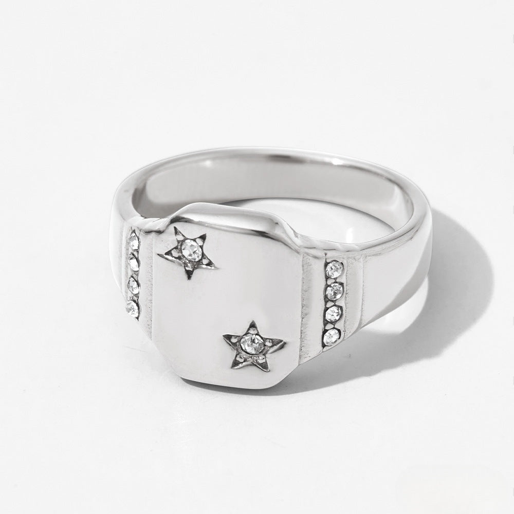 Star and Moon Ring
