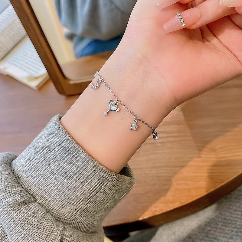 Star and Moon Romantic Pearl Bracelet