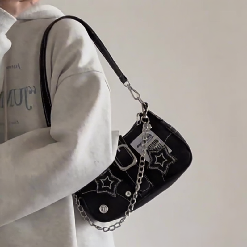 Star Denim Underarm Bag