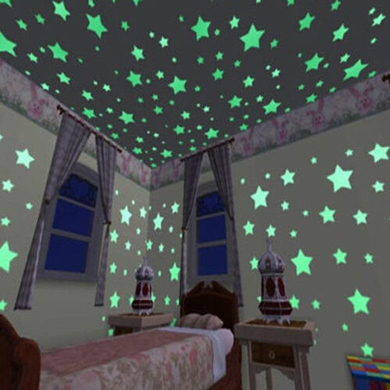 Star, moon and night light stickers