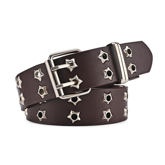 Star Perforated American-Style Wide Belt