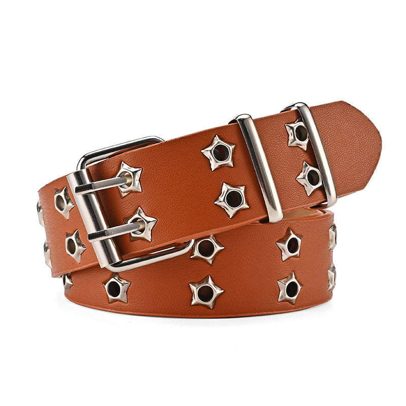 Star Perforated American-Style Wide Belt