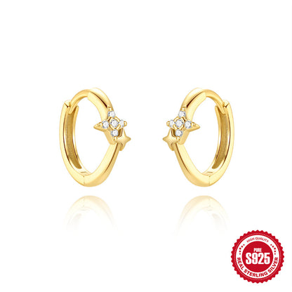 Star-shaped ear ring ear hook