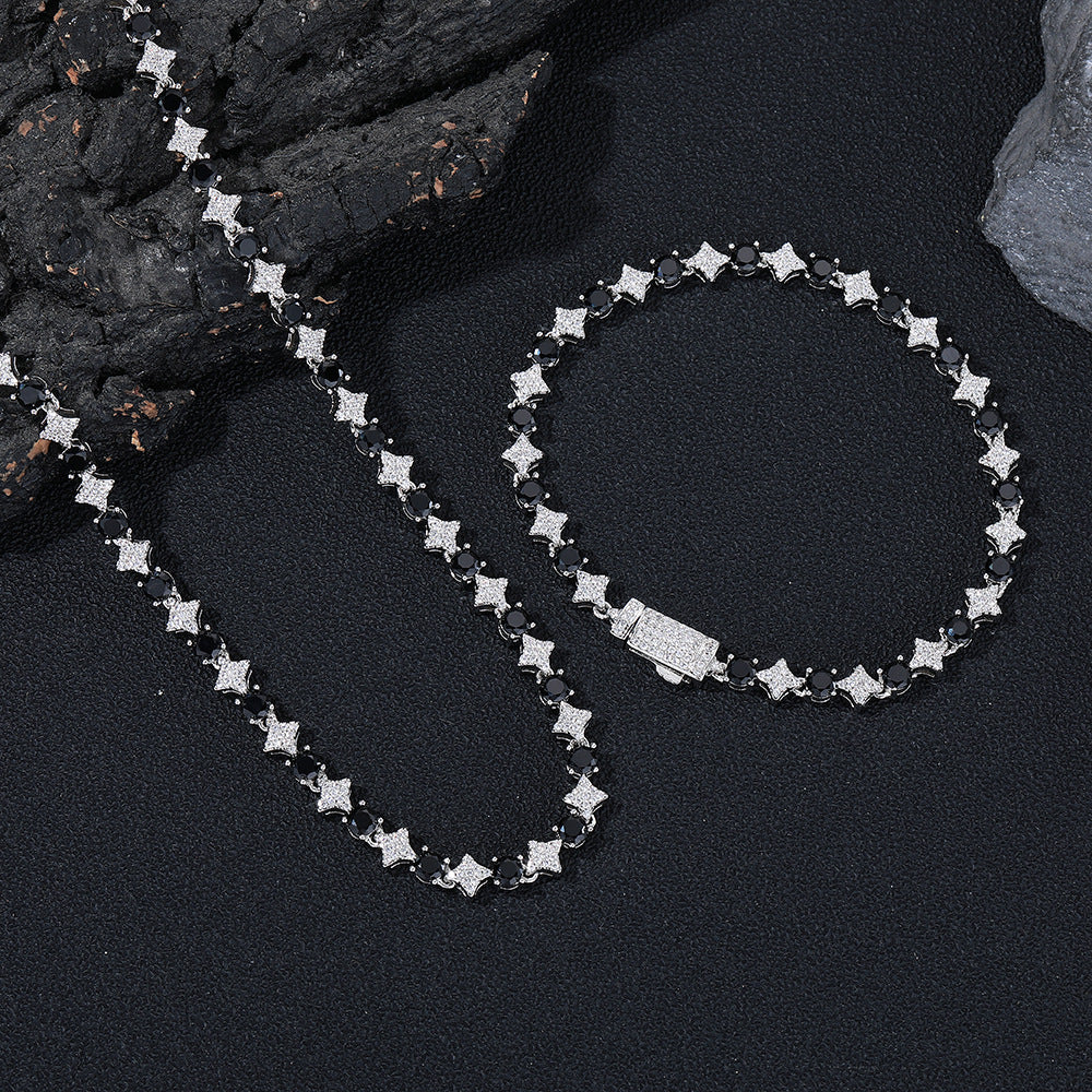 Star Zircon Tennis Necklace