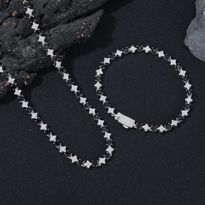 Star Zircon Tennis Necklace