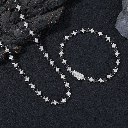 Star Zircon Tennis Necklace