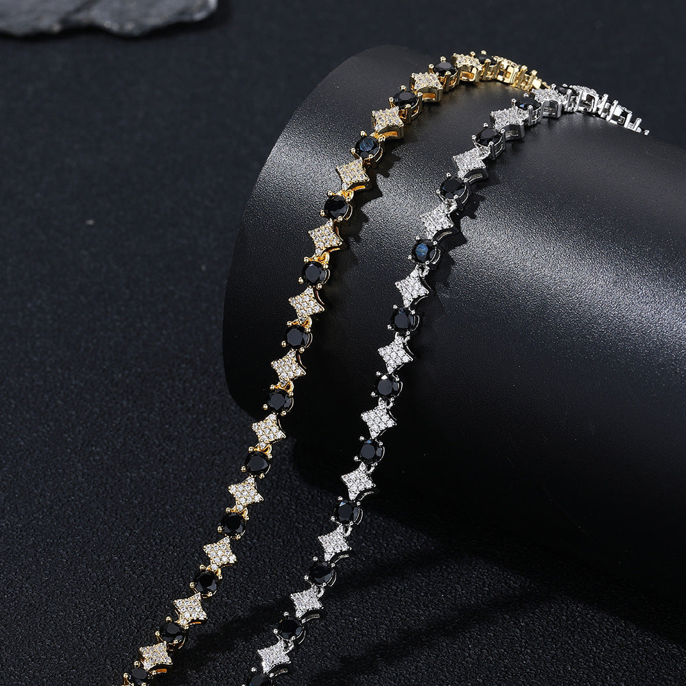 Star Zircon Tennis Necklace